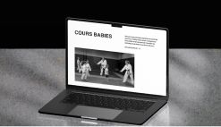 Mockup de présentation de la page cours babie taekwondo du site TKD Seichamps
